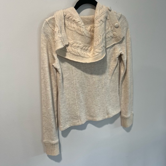 Anthropologie Saturday Sunday Cream Colored Cable Knit Cardigan - Picture 6 of 11